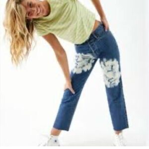 PACSUN Straight Leg High Waist Jean Size 25”